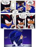  anthro bodily_fluids bottomless clothed clothing comic crying cum cum_in_mouth cum_inside dialogue duo genital_fluids genitals hi_res male male/male nowykowski7 oral penis shadow_the_hedgehog sonic_the_hedgehog sonic_the_hedgehog_(series) tears 