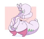  2020 3_fingers antennae_(anatomy) anthro belly blush clothing curled_tail dragon eyelashes female fingers goodra green_eyes hi_res josomez legwear long_neck looking_back mostly_nude nintendo pok&eacute;ball pok&eacute;mon pok&eacute;mon_(species) scarf slightly_chubby slime socks solo standing thick_tail thick_thighs video_games wavy_mouth wide_hips 