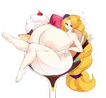  anthro big_breasts blonde_hair braided_hair breasts broodal bulumble-bee cherry clothing female food fruit hair hariet_(mario) hat headgear headwear hi_res huge_breasts hyper hyper_breasts ice_cream_sandwich in_container in_cup in_food in_glass lagomorph leporid long_hair mammal mario_bros nintendo nude plant pocky rabbit simple_background solo strawberry super_mario_odyssey video_games whipped_cream white_background 