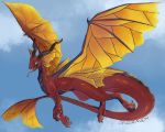  ambiguous_gender anthro dragon forked_tongue horn lepidopteran_wings scalie skizoraven_(artist) slender_body solo tongue translucent translucent_wings wings 