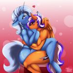  &lt;3 absurd_res ahegao ambiguous_penetration anthro anthrofied big_breasts blush breasts equid equine fan_character female floppy_ears friendship_is_magic hi_res horn hug lidded_eyes looking_pleasured male male/female mammal my_little_pony nude obscured_penetration open_mouth penetration pterippus sex tatemil tongue tongue_out trixie_(mlp) unicorn wings 