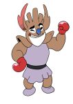  2018 absurd_res ace_(lilo_and_stitch) alien black_eyes blue_nose boxing_gloves clothing crossover digital_media_(artwork) disney experiment_(lilo_and_stitch) eyebrows flat_colors grin hand_on_hip handwear hi_res hitmonchan hybrid lilo_and_stitch looking_at_viewer nintendo notched_ear pok&eacute;mon pok&eacute;mon_(species) pose pseudo_clothing raised_eyebrow simple_background smile solo tan_body tombola1993 video_games white_background 