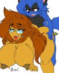  akatsukishiranui-fox all_fours anthro break_the_hedgewolf doggystyle duo fan_character female from_behind_position hedgewolf hi_res human human_on_anthro interspecies male male/female mammal mature_female monica_rogers sex sonic_the_hedgehog_(series) 