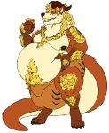  absurd_res clothing gnoll hairy hi_res humanoid hyaenid male mammal mature_male min overweight tiefling underwear 