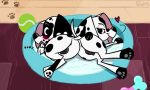  &lt;3 101_dalmatian_street 101_dalmatians 2020 animal_genitalia animal_pussy anus ball bedroom_eyes black_body black_fur blush butt canid canine canine_pussy canis dalmatian dee_dee_(101_dalmatians) digital_media_(artwork) disney dizzy_(101_dalmatians) dog_bed domestic_dog duo female feral fur genitals hi_res looking_at_viewer looking_back mammal narrowed_eyes presenting presenting_hindquarters pussy seductive sibling sister smile spots tennis_ball white_body white_fur whitewolf20xx young 