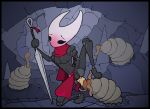  absurd_res anthro arthropod blush bodily_fluids bottomwear breasts cape cave clothing cum cum_inside female genital_fluids hi_res hollow_knight hornet hornet_(hollow_knight) hymenopteran insect male male/female pornwhal scarf sex skirt solo team_cherry tentacles vespid video_games wasp worm 