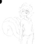  anthro bottomwear breasts clothed clothing digital_media_(artwork) eyewear female glasses hair jeans mammal mephitid pants sam_(skunkwerks) shirt skunk skunkwerks solo topwear 