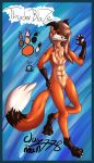  2020 absurd_res anthro canid canine clayman778 digital_media_(artwork) english_text fox fur hair happy hi_res male mammal model_sheet nude simple_background smile solo solo_focus text 