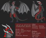  anthro black_body black_scales digtigrade dragon featureless_crotch male model_sheet scales solo spykeripper wings 