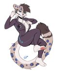  2020 anthro blue_eyes clothed clothing digital_media_(artwork) eyebrows eyelashes felid female fur hair kaitycuddle leopard mammal pantherine simple_background smile solo spots spotted_body spotted_fur white_background 