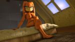  5_toes absurd_res anthro barefoot echidna feet female green_eyes hi_res humanoid_feet humanoid_hands looking_at_viewer mammal monotreme nude_female sitting_on_bed smiling_at_viewer solo sonic_adventure sonic_the_hedgehog_(series) sonicthebitch tikal_the_echidna toes 