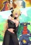  ! &lt;3 ambiguous_gender angry blush body_swap breast_grab breasts clothing cynthia_(pok&eacute;mon) female garchomp hand_on_breast human human_focus legendary_pok&eacute;mon mammal manaphy masturbation navel nintendo nipples not_furry_focus one_breast_out pok&eacute;mon pok&eacute;mon_(species) thanabis underwear video_games 