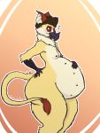  aliasing anthro avian belly big_belly big_butt blush butt digital_media_(artwork) gryphon mythological_avian mythology nipples nude pregnant sephaloid side_view solo standing tail_tuft thick_thighs tuft 