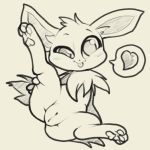  &lt;3 1:1 2018 3_toes black_nose eeveelution female feral genitals half-closed_eyes itsunknownanon jolteon looking_at_viewer monochrome narrowed_eyes neck_tuft nintendo pawpads paws pok&eacute;mon pok&eacute;mon_(species) presenting presenting_pussy pussy quadruped simple_background solo toes tongue tongue_out tuft video_games 