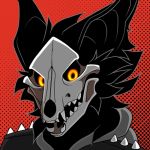  anthro bone cadaver_(skulldog) fangs glowing glowing_eyes low_res male monster portrait skull skulldog skully solo wingedwolf94 