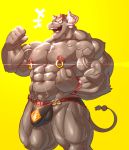  anthro bovid bovine bulge cattle gyumao hi_res male mammal muscular nipple_piercing nipples piercing solo tokyo_afterschool_summoners video_games vorusuarts 