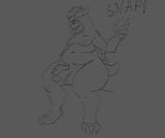  absurd_res anthro belly bodily_fluids chubby_male cum digitigrade erection feet foreskin genital_fluids genitals hi_res humanoid_genitalia humanoid_penis kentuckiyucki koopa male mario_bros masturbation moobs nintendo oc:madrik overweight overweight_male penis scalie snapping_fingers solo tongue tongue_out video_games 