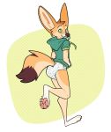  anthro canid canine clothing diaper fennec fox hoodie kalida looking_at_viewer male mammal pacifier pawpads smile solo standing topwear 