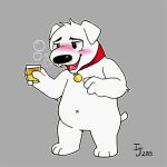  2020 anthro brian_griffin canid canine canis domestic_dog drunk drunk_bubbles family_guy ijpalette-color male mammal simple_background solo substance_intoxication 