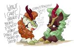  ... asian_mythology autumn_blaze_(mlp) chinese_mythology cinder_glow_(mlp) dialogue duo east_asian_mythology english_text female flutterthrash hi_res horn kirin my_little_pony mythology summer_flare_(mlp) text 