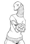  anonymous_artist anthro blush bottomwear clothed clothing digital_media_(artwork) fingers fully_clothed hi_res holding_arm holidays looking_at_viewer male monochrome musa_(character) nervous pants portrait reptile scalie shirt shy simple_background sketch slim slit_pupils snake solo standing sweater three-quarter_portrait topwear turtleneck valentine&#039;s_day valentines_day_card 