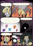  2015 abstract_background bandage blonde_mane border colored comic dialogue digital_media_(artwork) dinky_hooves_(mlp) ears_down english_text equid equine female feral friendship_is_magic fur group hi_res horse jenga long_ears looking_down mammal mane my_little_pony open_mouth orange_body orange_fur pegasus_pony pendant pink_body pink_fur pivoted_ears pony purple_eyes purple_mane scootaloo_(mlp) signature sitting slitherpon speech_bubble text toony unicorn_pony yellow_eyes 