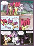  2014 apple_bloom_(mlp) border colored comic day dialogue digital_media_(artwork) ears_down english_text equid equine female forest friendship_is_magic front_view fur green_eyes group hi_res holding_paper horse inside knife letter long_ears looking_at_another mammal mane multicolored_mane my_little_pony night open_mouth orange_body orange_fur outside pegasus_pony pink_mane pivoted_ears pony purple_eyes purple_mane red_bow red_mane scootaloo_(mlp) signature slitherpon speech_bubble sweetie_belle_(mlp) text toony tree trotting two_tone_mane two_tone_tail unicorn_pony white_body white_fur yellow_body yellow_eyes yellow_fur 