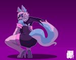  anthro clothing cosplay footwear hair hi_res high_heels juice_(juicyghost) juicyghost long_hair male shoes simple_background squats 