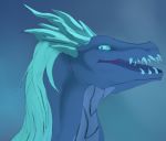  dota2 dragon fangs feral hair horn mane open_mouth solo vokulnin_(artist) winter_wyvern 