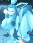  anthro big_breasts blush bodily_fluids breasts cum cum_in_pussy cum_inside duo eeveelution female genital_fluids genitals glaceon human interspecies male male/female mammal navel nintendo nipples penis pok&eacute;mon pok&eacute;mon_(species) pok&eacute;philia pussy sex skwidbone video_games 