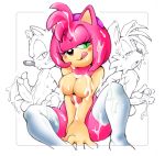  2020 amy_rose anthro anthrofied balls blush bodily_fluids breasts bukkake canid canine clothing cum cum_in_hair cum_on_breasts cum_on_face cum_on_penis erection erosuke eulipotyphlan fox fur genital_fluids genitals green_eyes grin group gynomorph hair half-closed_eyes hedgehog intersex legwear licking licking_lips licking_own_lips looking_pleasured male mammal masturbation miles_prower mostly_nude narrowed_eyes penis pink_body pink_fur self_lick simple_background sitting smile sonic_the_hedgehog sonic_the_hedgehog_(series) sweat thigh_highs tongue tongue_out video_games white_background 