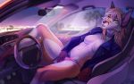  2020 anthro areola breasts canid canine car clothing digital_media_(artwork) el-ricado eyebrows eyelashes female fingering fingering_self fox hair inside_car looking_at_viewer mammal masturbation navel nipples pandora&#039;s_fox panties sitting solo underwear vehicle wyla 