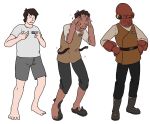  2020 admiral_ackbar alien barefoot black_hair boots bottomwear clothing footwear gloves hair handwear hi_res human male mammal mon_calamari pants prurientpie prurientpie_(character) sequence shirt simple_background solo standing star_wars topwear transformation uniform white_background yellow_sclera 