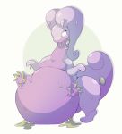  2018 abdominal_bulge after_vore ambiguous_gender ambiguous_pred ambiguous_prey anthro anthro_pred belly big_belly biped dragon duo goodra green_eyes hand_imprint hi_res malachi21148 multicolored_body multicolored_skin nintendo nude oral_vore paws pok&eacute;mon pok&eacute;mon_(species) purple_body purple_skin same_size_vore simple_background slime soft_vore solo_focus standing struggling two_tone_body two_tone_skin video_games vore 