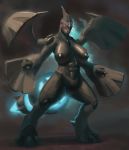  anthro big_breasts breasts female hi_res legendary_pok&eacute;mon looking_at_viewer navel nintendo nipples pok&eacute;mon pok&eacute;mon_(species) red_eyes solo spectrumshift video_games zekrom 