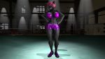  3d_(artwork) ? anthro canid canine canis clothed clothing digital_media_(artwork) female gym gym_clothing hair hands_on_hips hi_res looking_at_viewer mammal petruz pink_hair shadedance smile solo source_filmmaker standing teeth wolf wolf_(petruz) 
