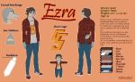  anthro bottomwear bovid brown_eyes brown_hair caprine chest_tuft clothing ezra_(torgore) flannel goat hair hi_res jeans jewelry male mammal model_sheet necklace pants torgore tuft vans 