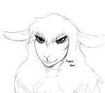  anthro black_and_white boss_lamb_(hladilnik) bovid caprine domestic_sheep female good_boy hi_res hladilnik mammal monochrome nude sheep solo text 