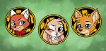  bad_guy_cafe blep blue_eyes brown_eyes canid canine chibi cimar fox fur hi_res kangaroo lagomorph leporid macropod mammal marsupial ocerydia_zoona orange_body orange_fur rabbit red_scarf sticker tan_body tan_fur tongue tongue_out ziegelzeig ziegelzeig_zoona 