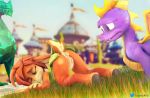  2020 3d_(artwork) activision butt clothing digital_media_(artwork) dragon duo elora female feral genitals hair hi_res lewdyroom male male/female nude photoshop pussy size_difference smaller_male source_filmmaker spyro spyro_the_dragon video_games 