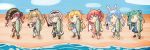  6+girls :&lt; :| ahoge aki_rosenthal animal_ears beach blonde_hair blue_hair bow bunny_ears carrot check_commentary chibi closed_mouth commentary_request corsair detached_hair detached_sleeves double_bun doubutsu_no_mori dress eyepatch fish green_hair grey_hair hair_bow hololive houshou_marine mace multiple_girls nontraditional_miko otoufu pink_hair pointy_ears ponytail red_hair sakura_miko shiranui_flare shirogane_noel short_hair twintails uruha_rushia usada_pekora virtual_youtuber weapon 