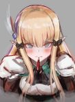  angry blonde_hair blue_eyes elf hemachi mouth_hold pointy_ears princess_connect! princess_connect!_re:dive sasaki_saren 