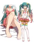  1girl :d bangs bare_shoulders blue_eyes boots breasts cameltoe cleavage clenched_teeth collarbone crying dress earrings eyebrows_visible_through_hair full_body gradient_hair green_hair hair_between_eyes hair_ornament hair_ribbon hatsune_miku head_tilt highres jewelry long_hair looking_at_viewer medium_breasts miniskirt multicolored_hair nail_polish open_mouth panties pantyshot pantyshot_(sitting) pink_dress pink_hair pink_nails pink_ribbon pink_skirt pleated_skirt project_diva_(series) ribbon shiny shiny_hair shirt short_dress short_shorts shorts shorts_under_dress sitting skirt sleeveless sleeveless_dress sleeveless_shirt smile solo standing star star_hair_ornament striped striped_legwear teeth thigh_boots thighhighs toenail_polish tsukishiro_saika underwear vertical-striped_legwear vertical_stripes very_long_hair white_background white_footwear white_panties white_shorts yellow_legwear yellow_ribbon yellow_shorts zettai_ryouiki 