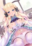  1girl blonde_hair blue_eyes cape kizuki_erika panties pointy_ears princess_connect! princess_connect!_re:dive sasaki_saren underwear 