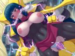 1girl ahegao alakazam arm_grab bar_censor black_bodysuit blue_hair blush bodysuit boris_(noborhys) breasts breasts_outside censored covered_navel cum cum_in_pussy gen_1_pokemon heart highres interspecies large_breasts long_hair mouth_hold natsume_(pokemon) nipples panties panties_aside pokemon pokemon_(creature) pokemon_(game) pokemon_rgby pussy red_eyes sex testicles torn_bodysuit torn_clothes torn_legwear underwear vaginal 
