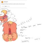  1:1 all_fours anal anal_knotting animal_genitalia animal_penis ask_blog blush bodily_fluids canine_penis covering_face cum cum_in_ass cum_inside cumshot cute_fangs dialogue dipstick_tail doggystyle eeveelution ejaculation embarrassed english_text feral flareon from_behind_position genital_fluids genitals green_nose h2o2 hi_res internal jewelry knot knotting male male/male mango_(h2o2) multicolored_tail necklace nintendo orgasm penis pok&eacute;mon pok&eacute;mon_(species) rear_view sex submissive submissive_male talking_to_viewer text thought_bubble video_games 