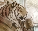  2017 5:4 anthro cup felid giraffe_(artist) male mammal pantherine solo tiger 