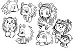  animal_crossing beady_eyes bikini blush blush_stickers bottomless clothed clothing crossed_legs dress eulipotyphlan eyebrows fangs female footwear freckles fully_clothed goomba goombella group headgear headwear hedgehog hi_res labelle_able lidded_eyes looking_at_viewer mabel_able mammal mario_bros mining_helmet monochrome mouth_closed nintendo open_mouth open_smile paper_mario sable_able shoes simple_background sitting sketch smile standing swimwear uyu video_games white_background 