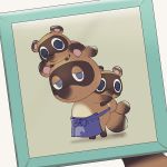  1:1 2020 animal_crossing anthro apron belly blue_eyes brown_body brown_fur canid canine clothing darkgreyclouds fur group mammal nintendo raccoon_dog slightly_chubby tanuki timmy_nook tom_nook_(animal_crossing) tommy_nook video_games 
