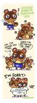  animal_crossing apron belly bodily_fluids brown_body brown_fur canid canine clothing comic crying english_text fight fur group hi_res mammal nintendo papermachette raccoon_dog scar shirt slightly_chubby tanuki tears text timmy_nook tom_nook_(animal_crossing) tommy_nook topwear video_games 